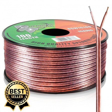 Pyramid 16 Gauge 100 Ft. Spool Of High Quality Speaker Zip Wire, RSW16100 RSW16100